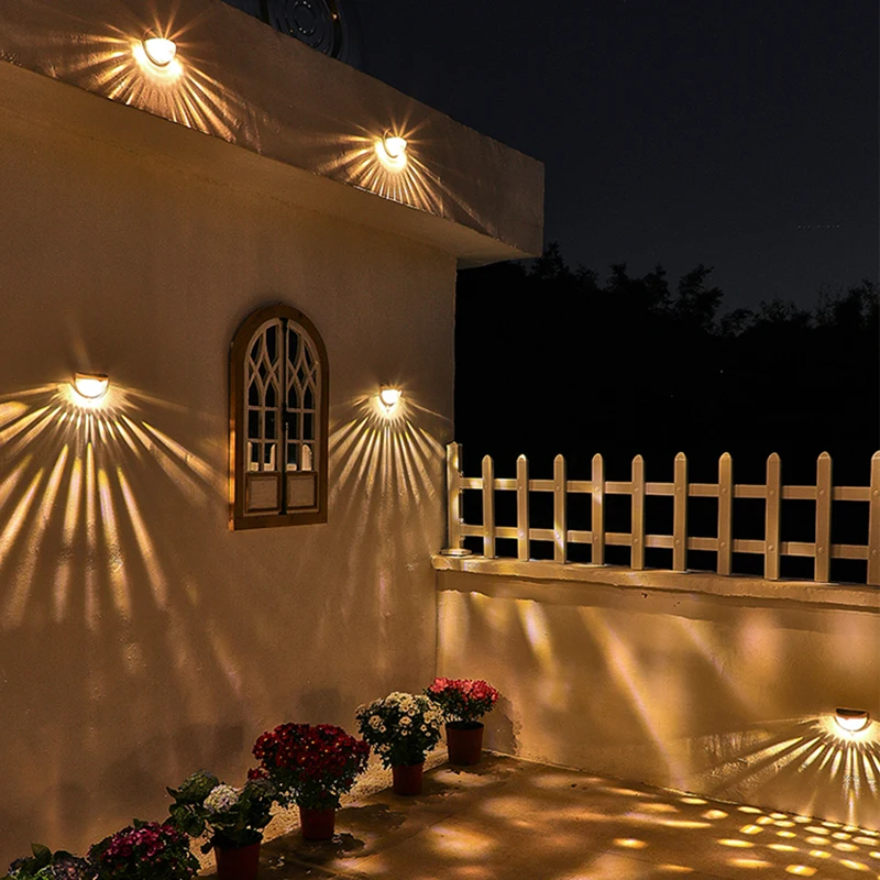 Solar Led Light Outdoor Wall lamp Garden Lignts Waterproof Staircase Lamp Courtyard Decor For Home Balcony Patio | Лампы и освещение