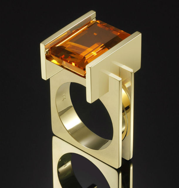 Princess Female Blue Pink Zircon Stone Ring Luxury Yellow Gold Wedding Rings Promise Love Engagement Rings For Women