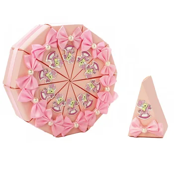 

50pcs Blue / Pink Kid Milk Bottle Cake Style Baby Shower Party Candy Boxes Chocolate Boxes Gift Box Bomboniera
