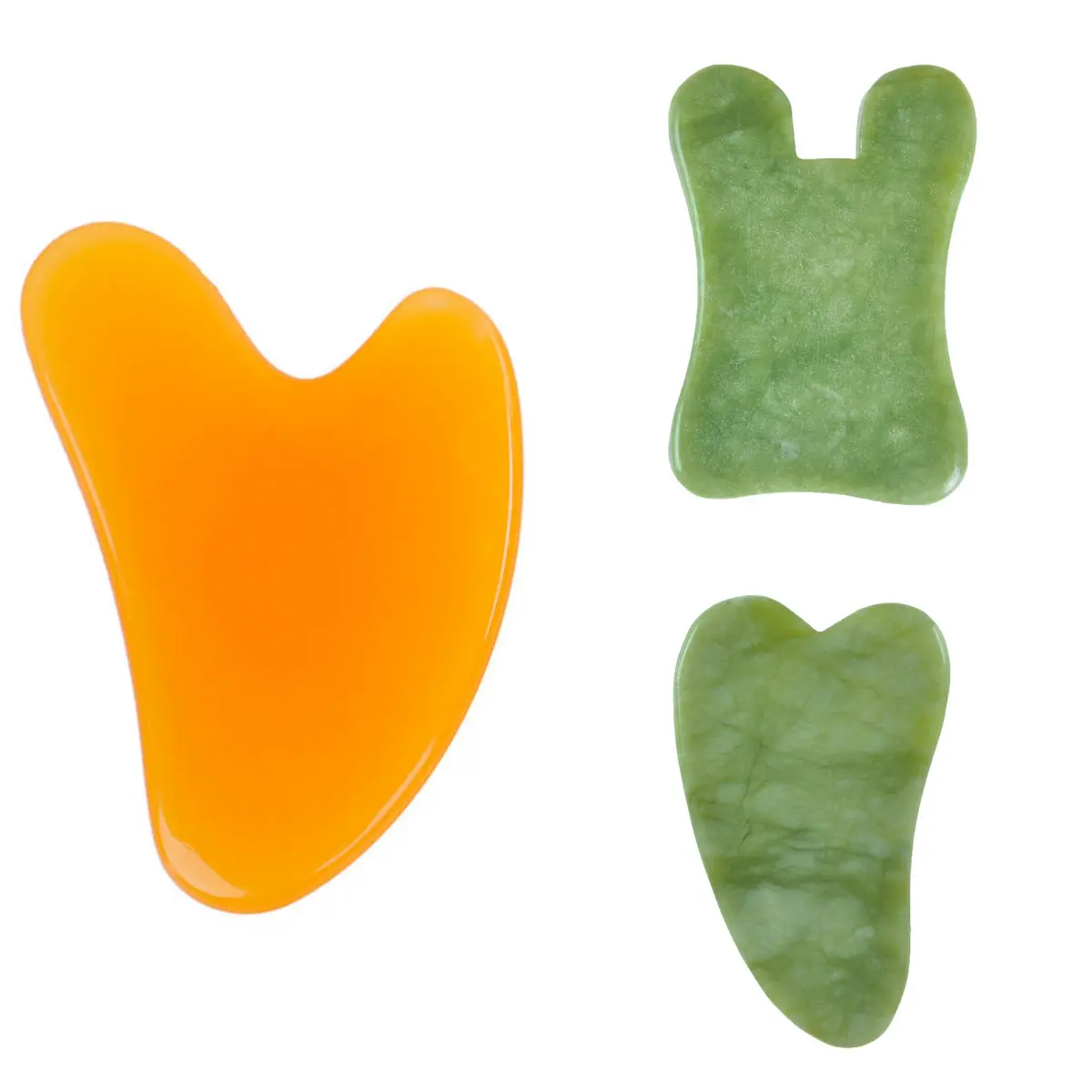 Natural Jade Massage Guasha Stones Board For Face Acupoint Scraping Jade Facial Massage Tools Health Care Massager