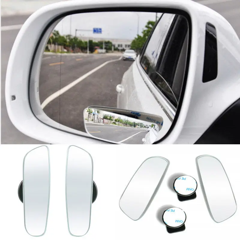 2 шт., универсальное Авто 360, широкоугольное зеркало для слепых зон, широкоугольное зеркало заднего вида, автомобильное боковое зеркало, регулируемое