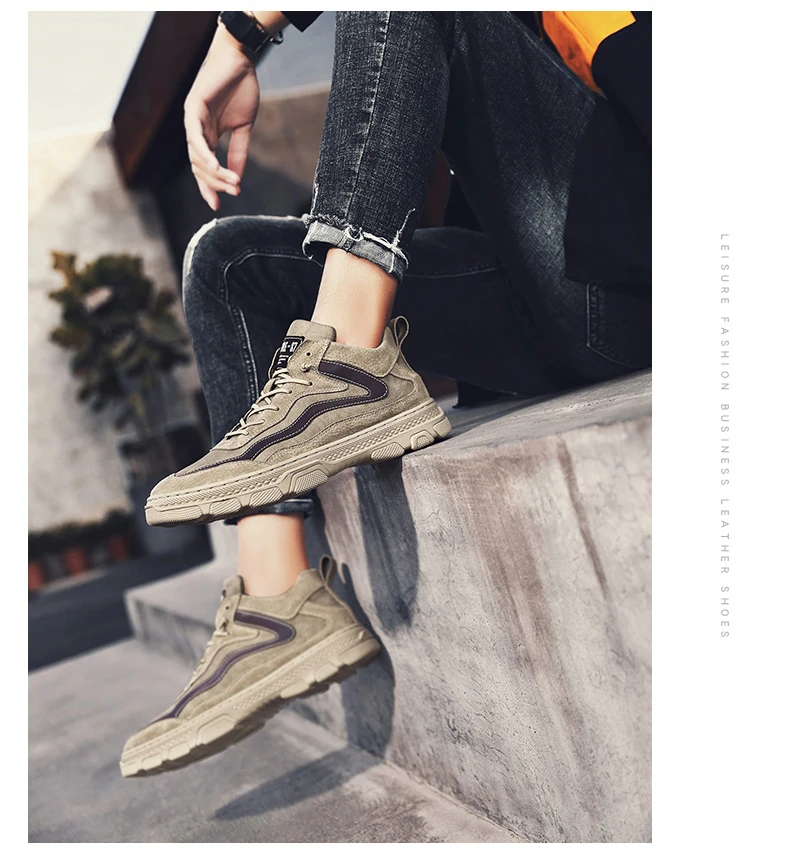 Модные мужские кроссовки с высоким берцем; Мужская обувь; chaussure homme Lux Marque; Мужская Рабочая обувь; повседневные мужские кроссовки