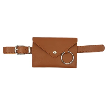 

Women Fashion Daily Phone Pouch Waist Pack Lightweight Belt Practical PU Leather With Ring Street Envelope Bag Shopping Casual