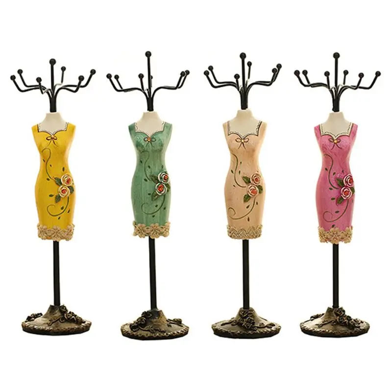 Держатель для серег из смолы, винтажный манекен Cheongsam, Ювелирное Украшение, стойка для шоу