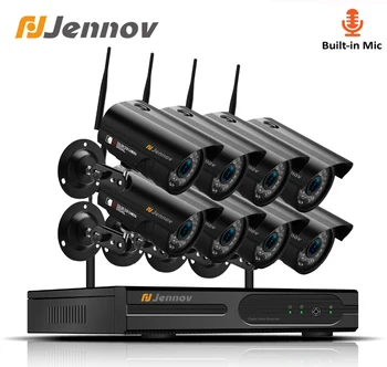 

Jennov 8CH 1080P Wireless Wifi Home Security Camera System Outdoor CCTV Set Video Surveillance Kit IP Camera Wi-fi 2MP Aduio Cam
