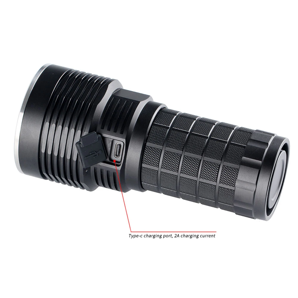 US $82.96 Flashlight Convoy 4X18A with SBT902 Led 5400lm Linterna Temperature Control 18650 TypeC Charging Torch Most Powerful Lantern