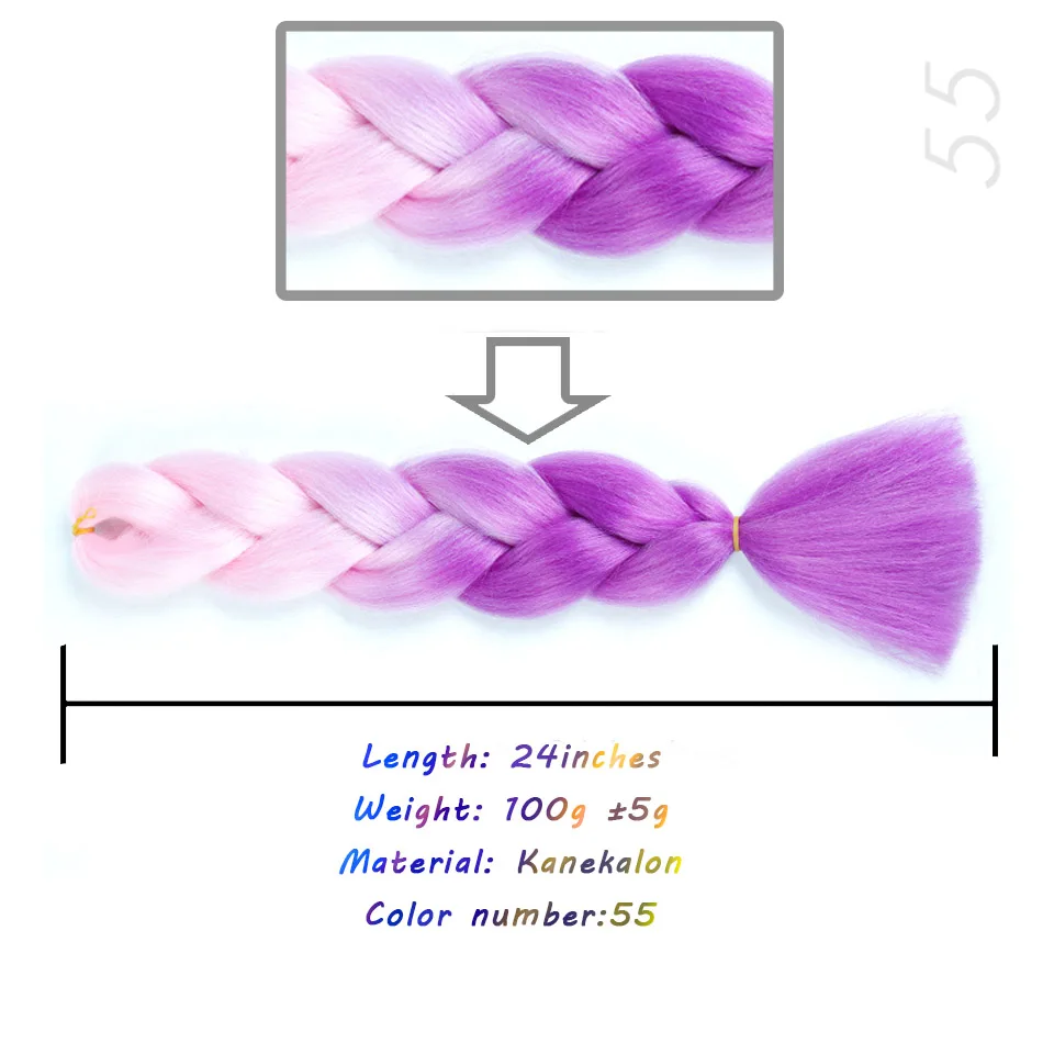 Джамбо косички длинные Омбре Джамбо синтетические косички волосы крючком блонд розовый синий серый наращивание волос АФРИКАНСКАЯ вязка аксессуары - Цвет: #30