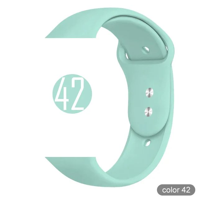 Спортивный ремешок Weiche Silikon für Apple Uhr 5 4 3 2 1 38 мм 42 мм ремешок Gummi нарукавная повязка für Iwatch серия 5 4 40 мм 44 мм - Цвет ремешка: Фиолетового и зеленого цвета
