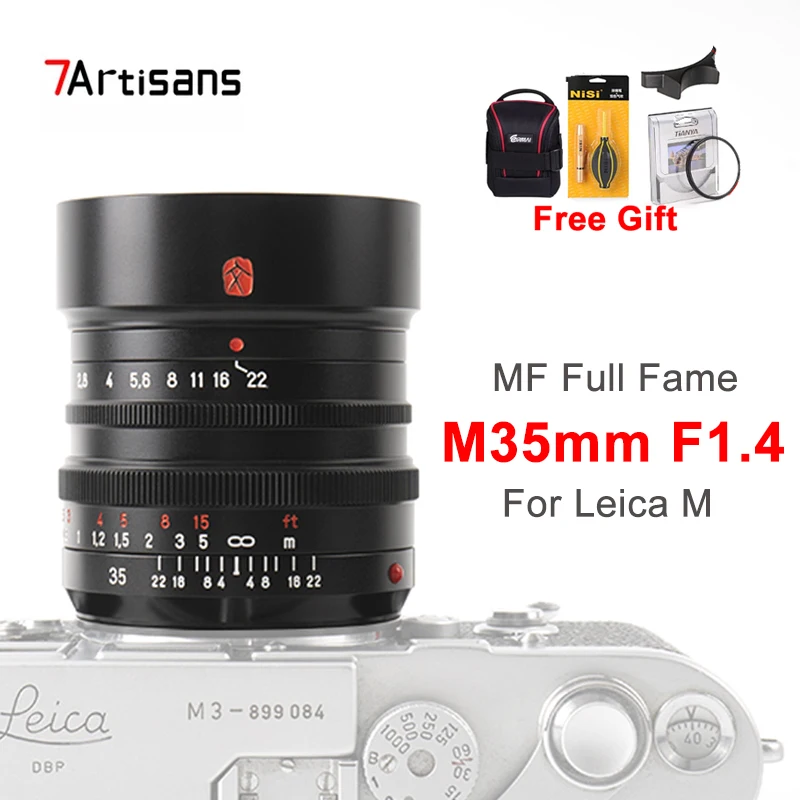 7 Artisans 35Mm F1.4 Obiettivo Full Frame Per Attacco Leica M M6 M7 M8 M9 Fujifilm X Camera 7 Artisans M35Mm F/1.4 Obiettivo Per Fotocamere