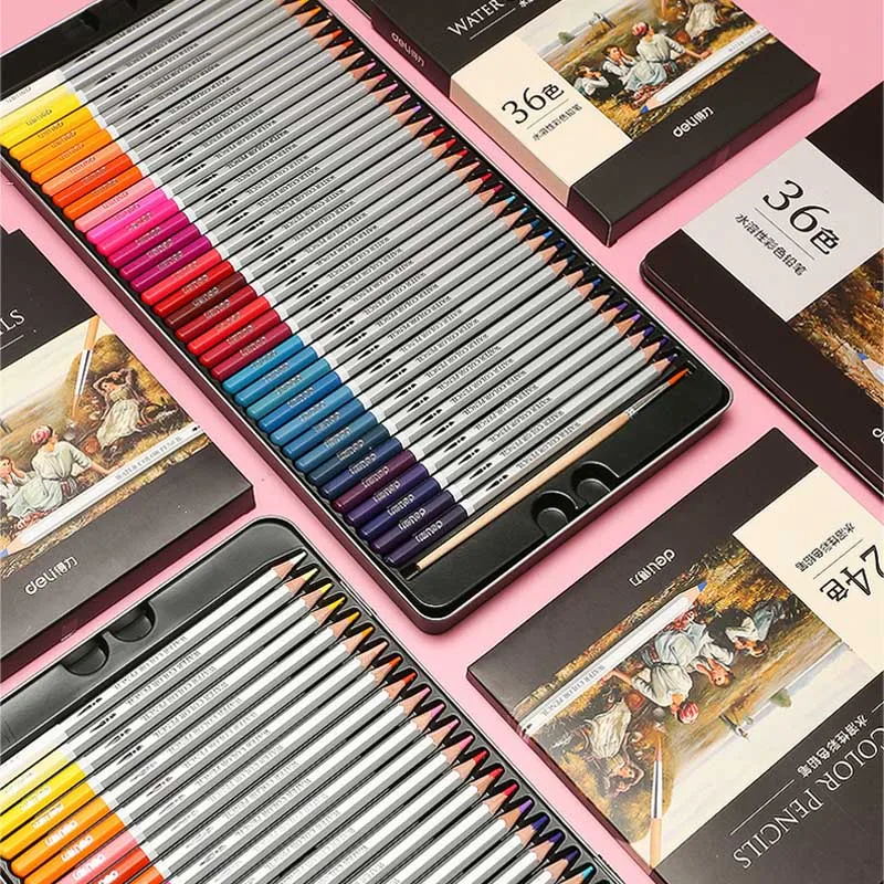 

24/36/48/72 Colors Water-Soluble Color Pencil Color Lead Color Fill Color Pencil Painting Hand-Painted School Office Stationery