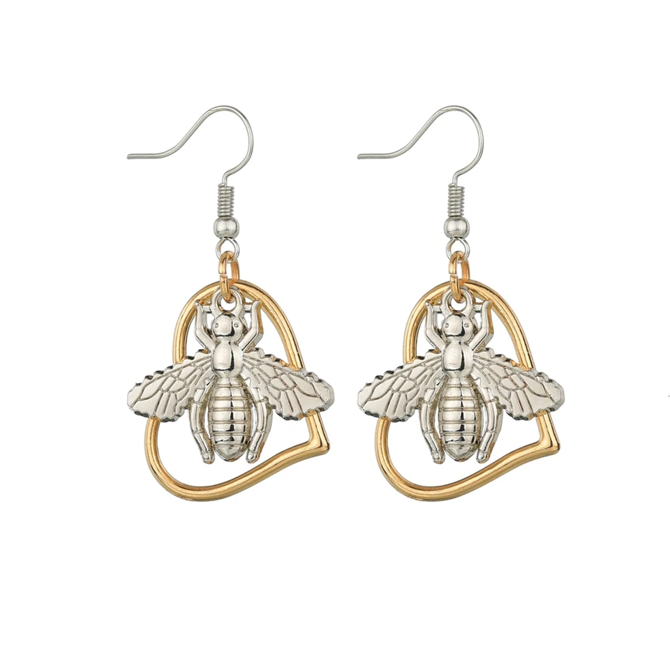 Индивидуальные золотые и серебряные серьги-капли в виде насекомых для женщин, особый модный дизайн, ювелирные изделия, классические украшения, золотые серьги - Окраска металла: ER3013L