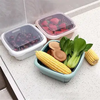 

Kitchen Drain Basket Bowl Rice Washing Colander Basket Strainer Multi-function Detachable Vegetable Fruit Cleaning Colander Tool