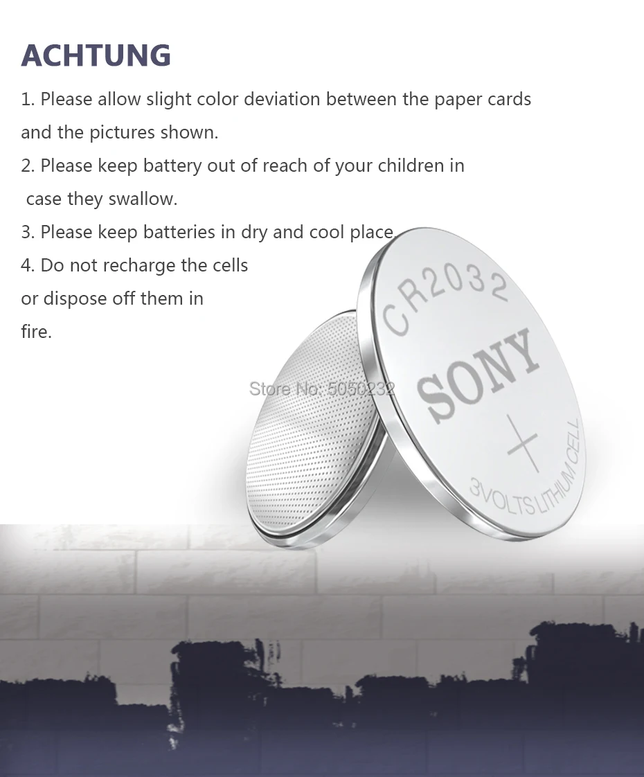sony 15 шт. cr2032 DL2032 ECR2032 5004LC KCR2032 BR2032 3 в Кнопочная батарея литиевая батарея для часов игрушки