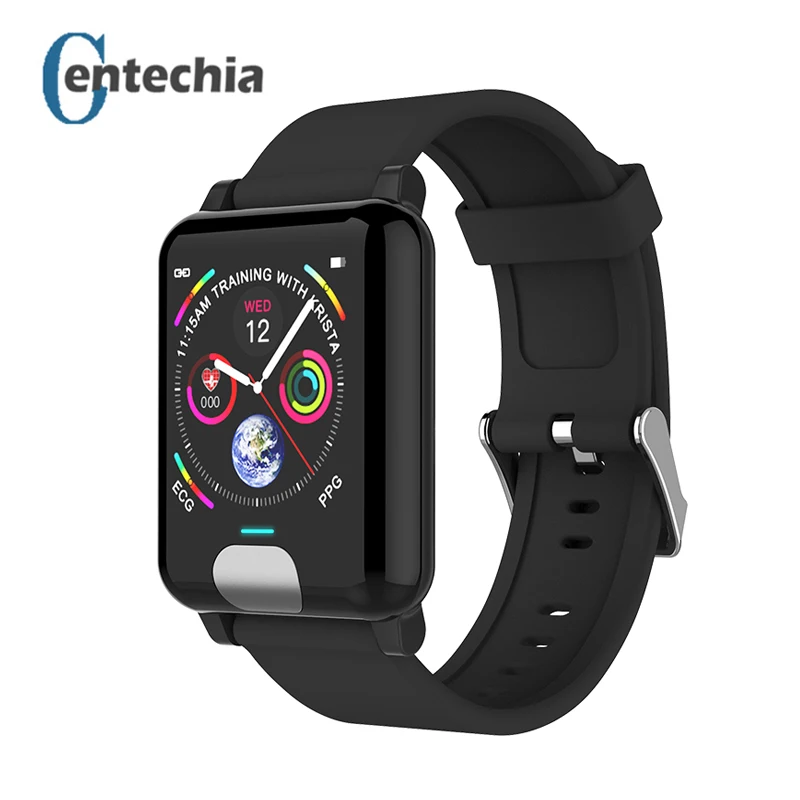 

E04 Smart Watch ECG PPG heart rate health monitor wristwatch sports Fitness Tracker pedometer smartwatch with TPU/Steel strap