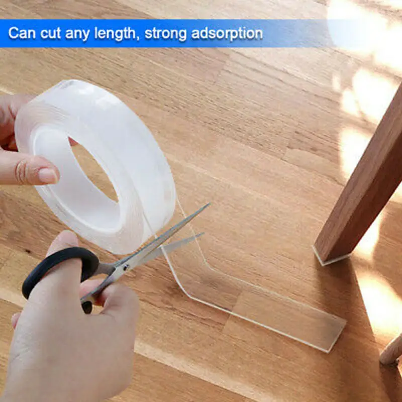 

2019 Newest Hot Reusable Magic Nano Double Sided Tape Traceless Adhesive Clear Tape Removable
