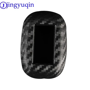 

jingyuqin New Carbon Silicone Case KeyChain For Starline B92 B94 B64 Russian 2-way Alarm System Alarm Key Fob Cover