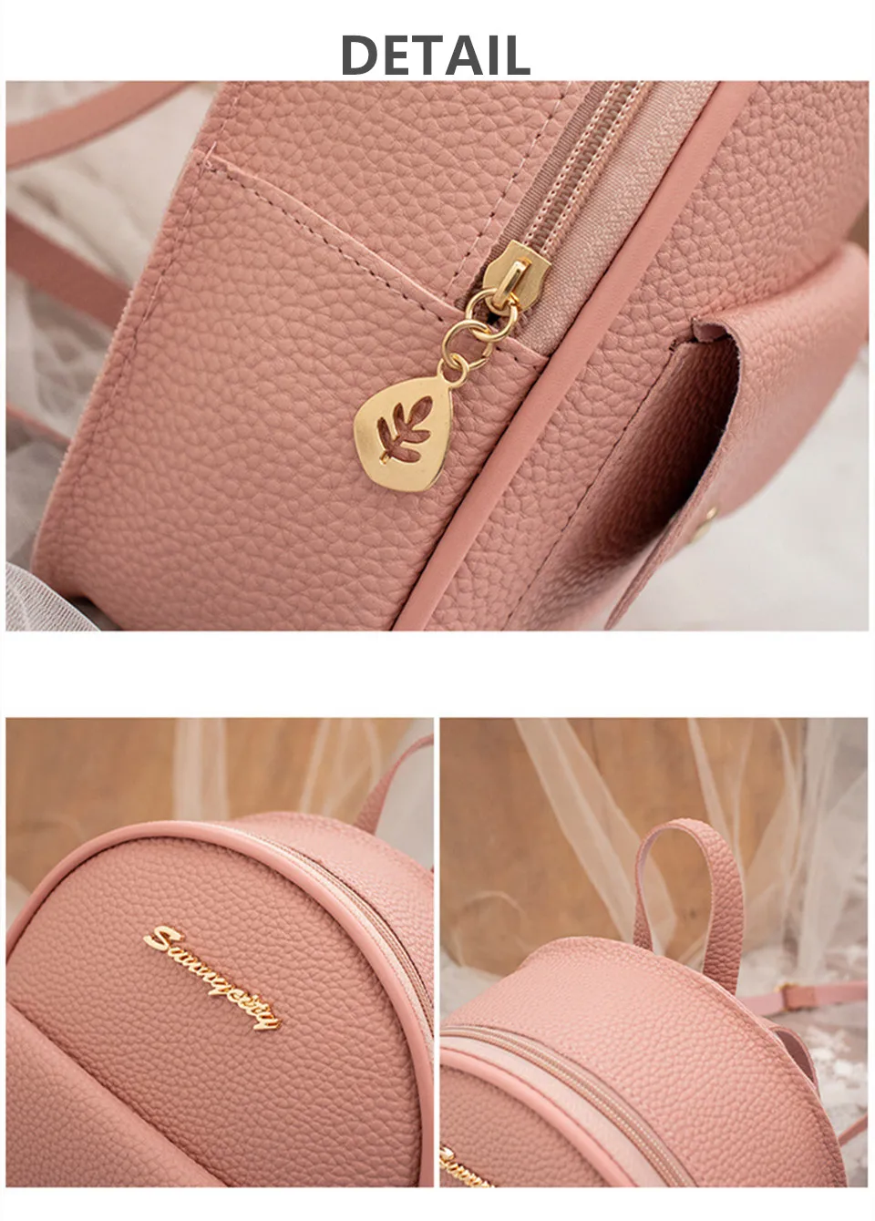 Beibaobao 2019 PU Leather Shoulder Mini Small Backpack Women Teenage Girls Kids Multi-Function Female Ladies Phone Pouch Pack