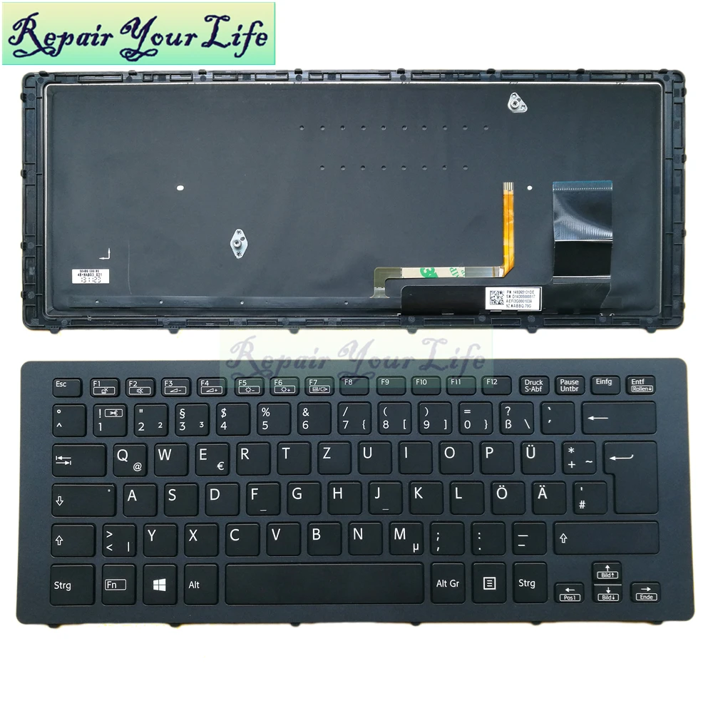 Клавиатура для ноутбука Sony svf15 svf15n SVF15N28SCS SVF15N28SCP SVF15N28SCB SVF15N Немецкая раскладка