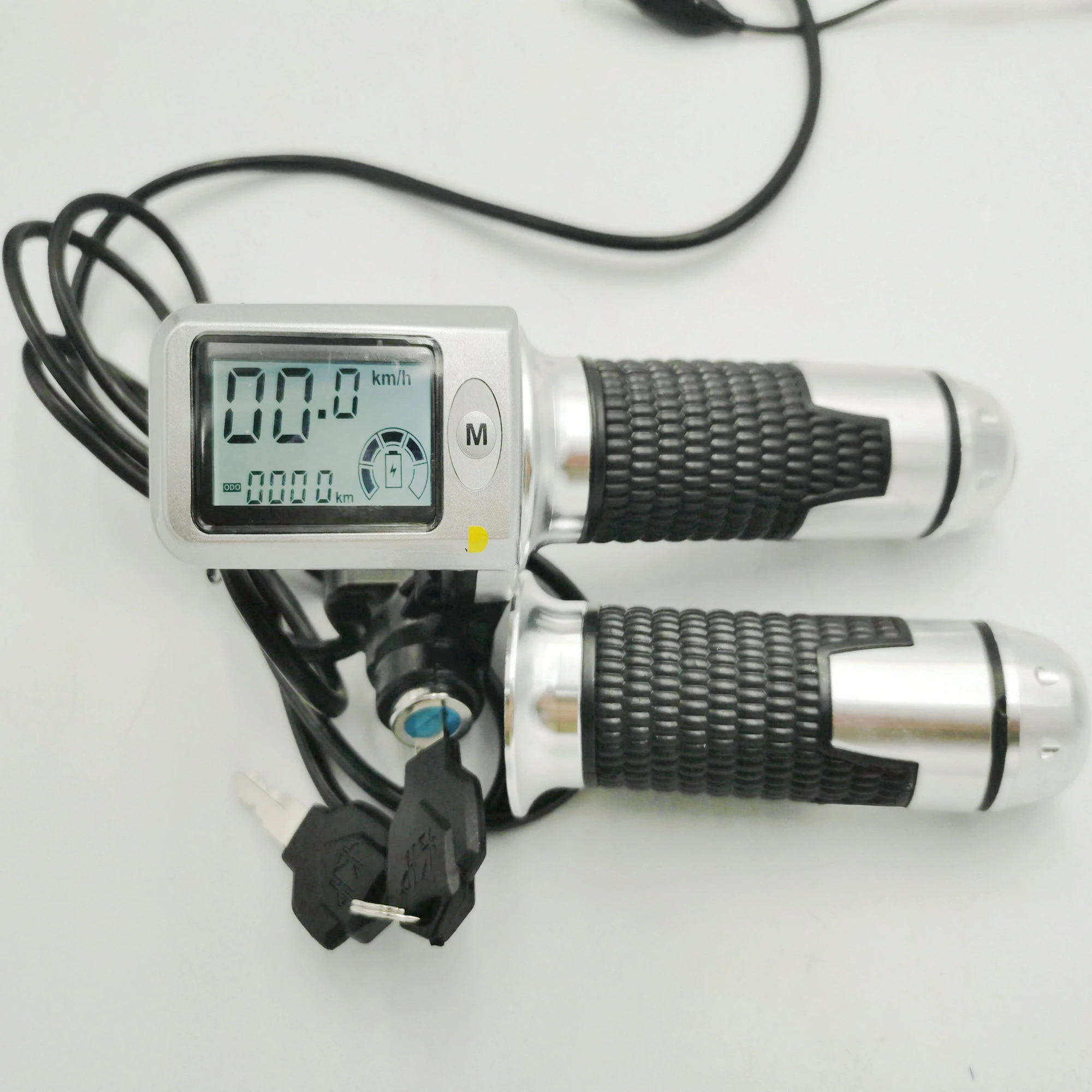 36V,48V Electric Bike Scooter Throttle Grip Handlebar Grips LED Display Meter