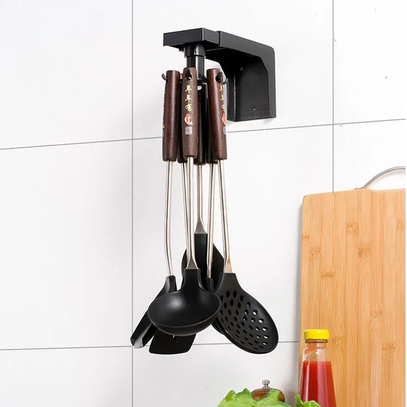 Kitchen Rack Free Punch Wall Hanging Kitchenware Hook Bathroom Towel Hook Storage Rack kitchen Utensil  Kitchen Appliances