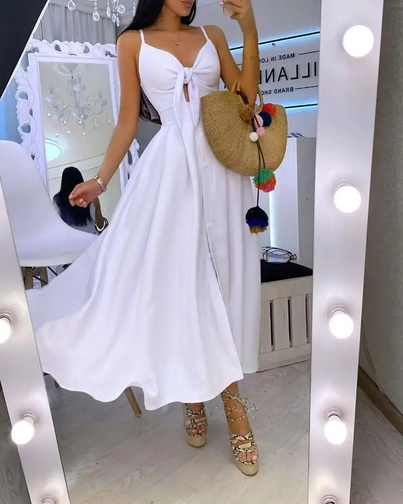 white maxi dress split