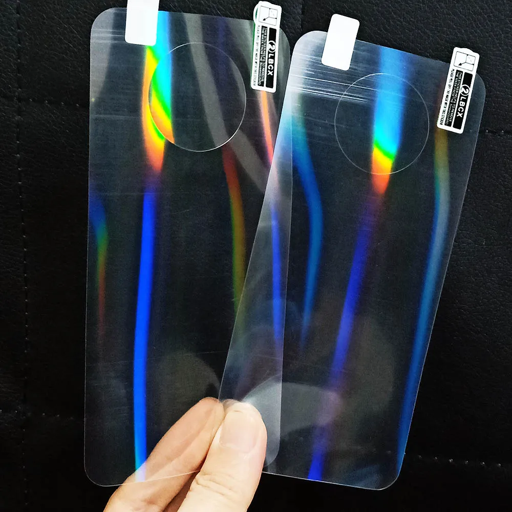 Fashion Laser Transparent Back Skin Phone Stickers for OnePlus 7T 1+7T Ultra Slim Soft Full Coverage Protector for OnePlus 6T