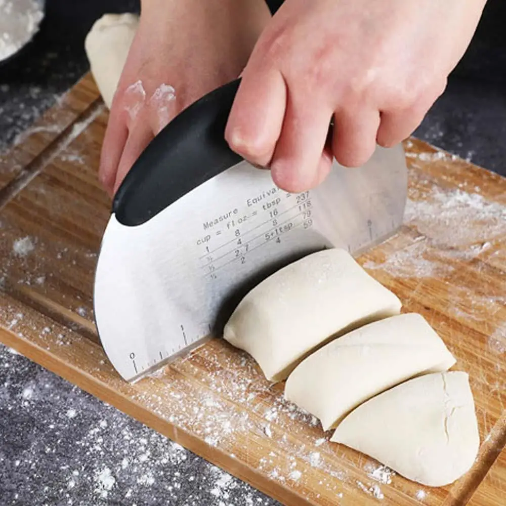 

Stainless Steel Heavy Duty Biscuit Cutter Ergonomic Rubber Grip Noodles Durable Baking Dough Tools Pastry Scraper Cake