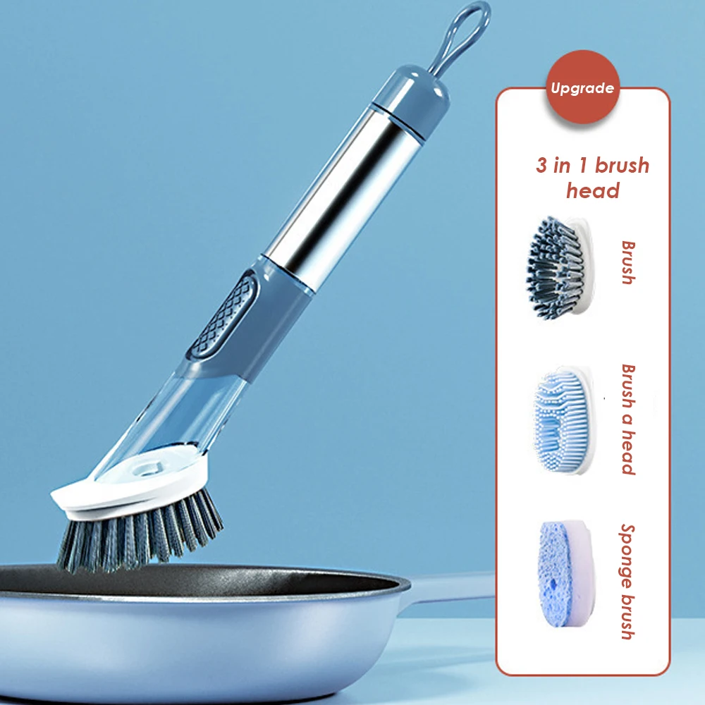 Kitchen Cleaning Brush 3 In 1 Long Handle Cleaing Brush With Removable