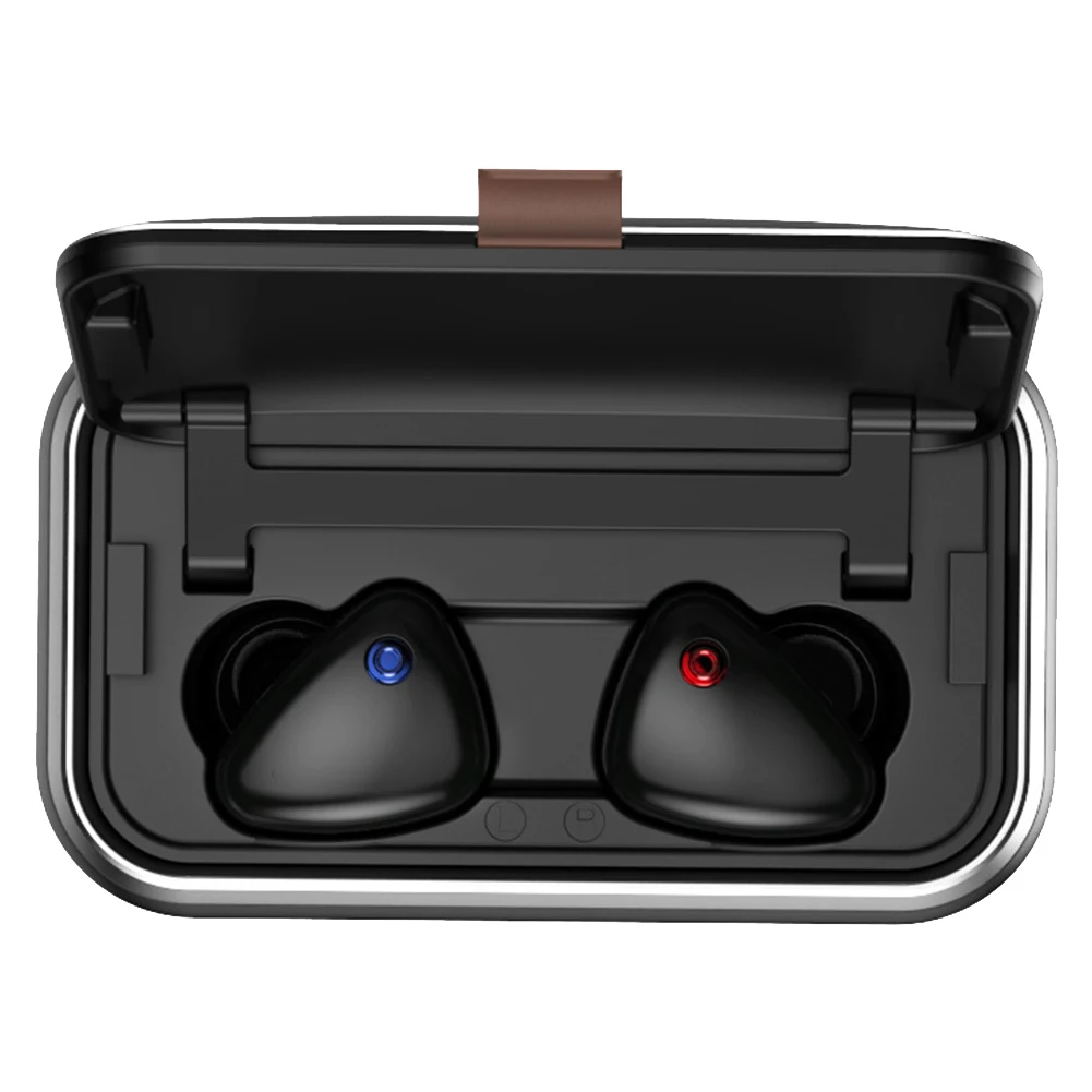 Перезаряжаемые Bluetooth гарнитура с порт для зарядки через чехол Шум шумоподавления беспроводной ХД мини-Беспроводной наушники-вкладыши TWS с 5,0 3D стерео Портативный игровой Мощность банка