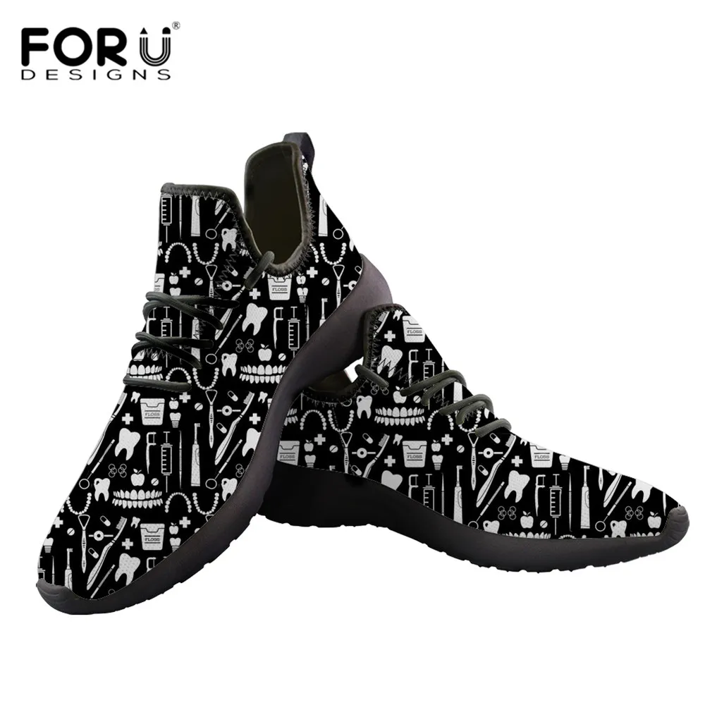 FORUDESIGNS/Повседневная женская вязаная обувь Сестринское дело Стоматологическая