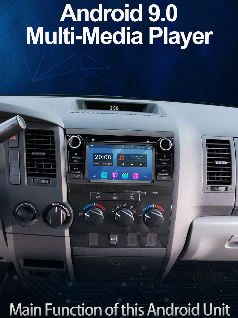 Excellent 5 USB Port Android 9.0 PX6/Octa Core Car DVD Player For Toyota Tundra Sequoia 2010 2011 2012 2013 2014 Car Radio GPS DSP 3