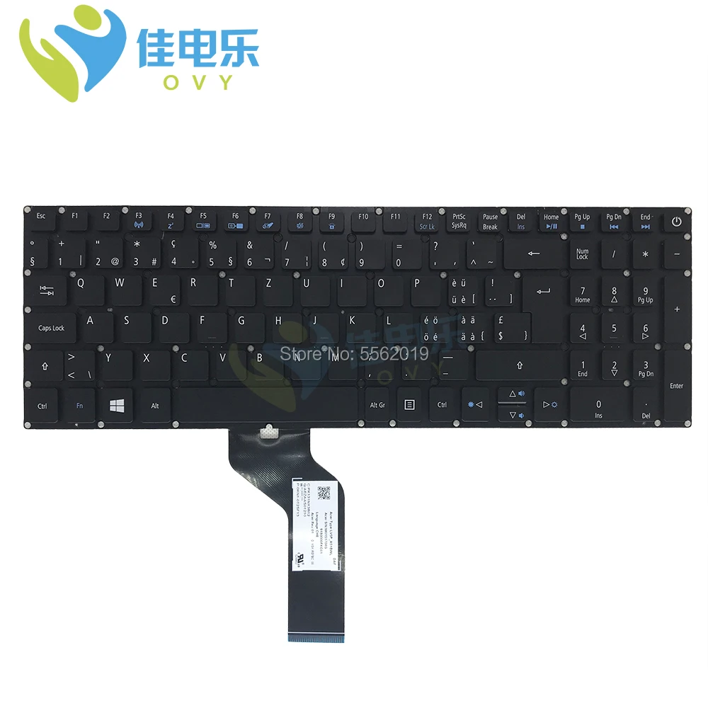 

OVY CF SW Backlit keyboard for Acer Aspire E5 573 E5-532 E5-772 black notebook keyboards Canadian French Swiss Recommend