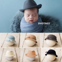 Dvotinst новорожденных реквизит для фотосъемки маленьких мальчиков джентльмен шляпа Gentry мини капот Fotografia аксессуары Студия снимает реквизит для фотосессии