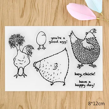 

The chicken Transparent Clear Silicone Stamp Seal for DIY scrapbooking photo album Decorative clear stamps