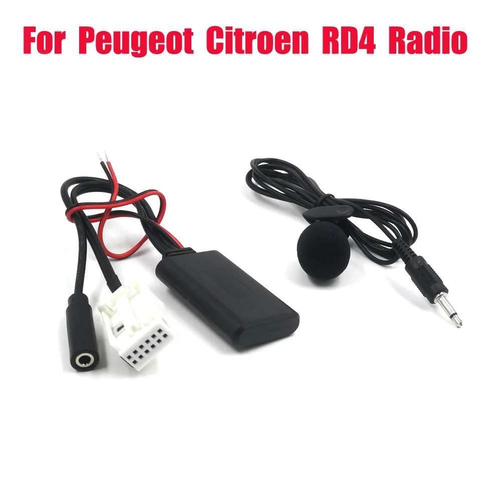 Bluetooth Adaptateur version avec Microphone pour Citroën, Peugeot avec le  système d'autoradio d'origine Blaupunkt / VDO / Bosch RD4