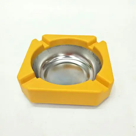 New Style Plastic Ashtray Metal Stainless Steel Bottom Ashtray Square Ashtray Advertisement Gift Stall Shopping Mall/shopping Ce