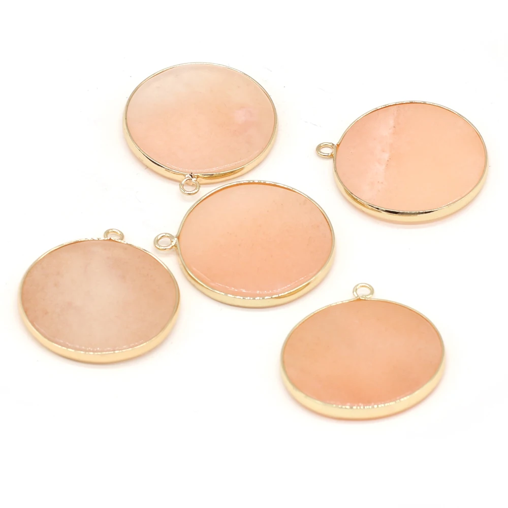 Natural Stone Lapis Lazuli Pendants Gold plated Amazonites for Jewelry Making Diy Women Necklace Earrings Gifts