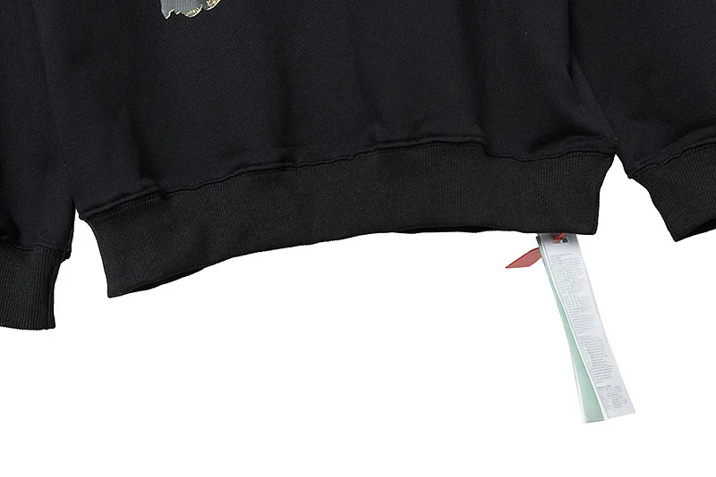 19SS OFF-WHITE OW Осень-Зима Новая высококачественная мужская толстовка с принтом вулканического извержения