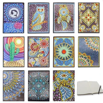 

50 Pages Diamond Painting A5 Notebook DIY Mandala Special Shaped Diamond Embroidery Cross Stitch A5 Notebook Diary Book