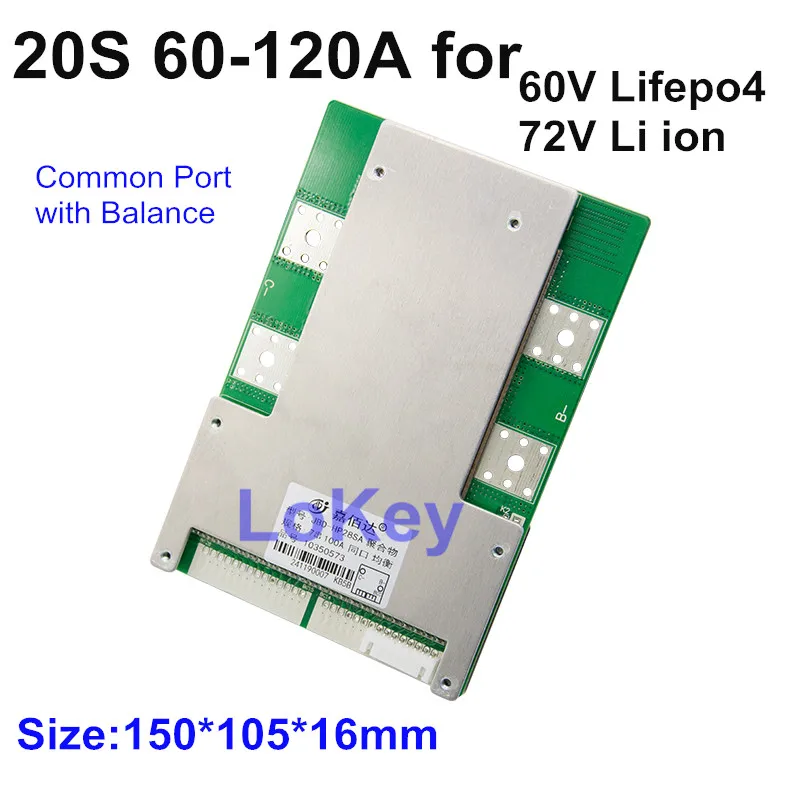 

BMS 20S 60V lifepo4 72V lithium 60-100A battery protection board with balance for scooter Ebike solar energy UPS power Batterys