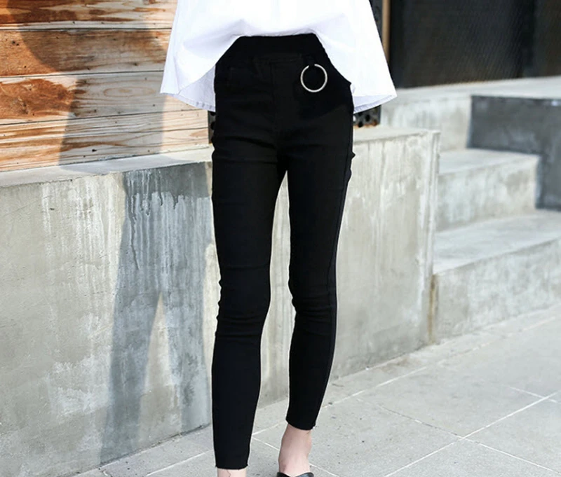 girls black skinny trousers
