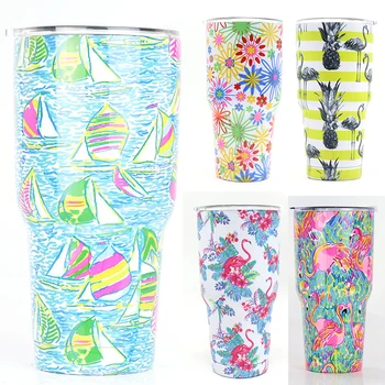 

Swig Coffee Mug Tree and flower series 30oz Thermal Cup Vacuum Flask Heat Water Bottle Stainless Steel Drink SPORT VACUMM Bottle