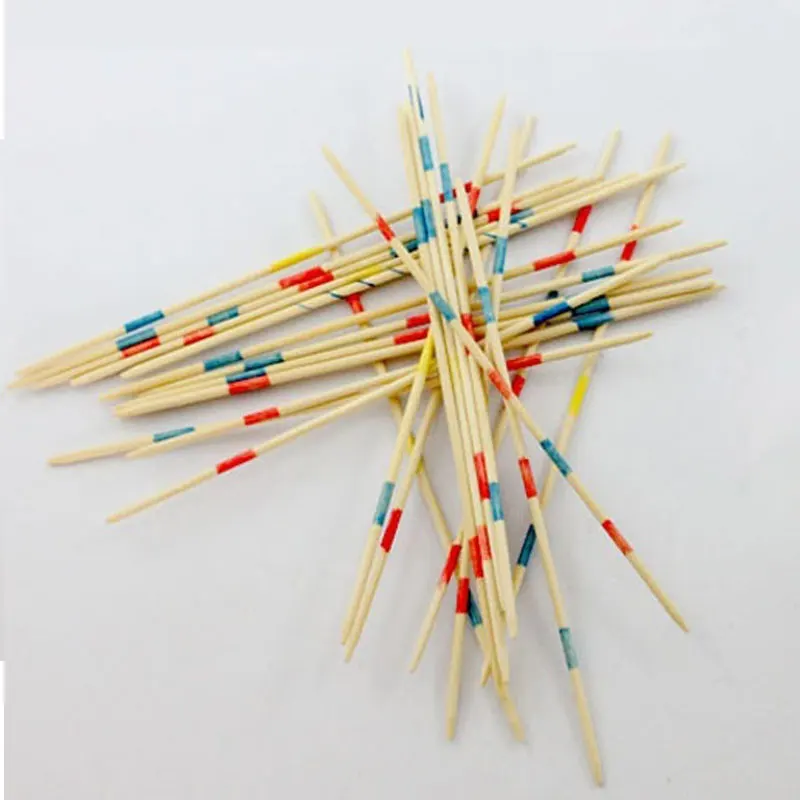 High Quality Baby Children Educational Wooden Traditional Mikado Spiel Pick Up Sticks With Box Game Kids Gifts