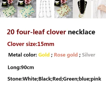 

20 Flower Necklace Personality Fashion Romantic Style Hot Jewelry Exquisite Four Leaf Clover Short Necklace Sweater Chain