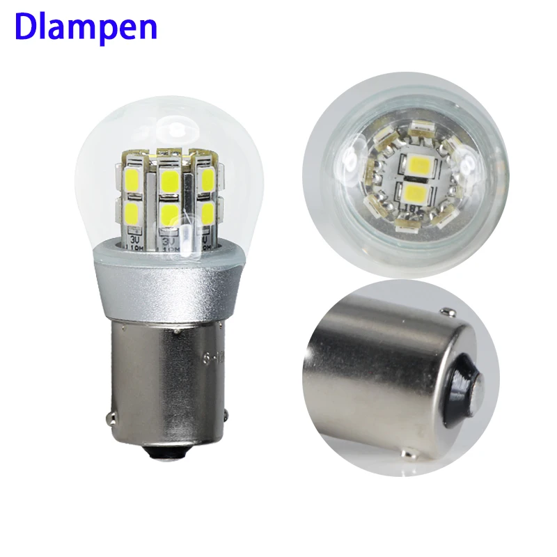 Ampul S25 1156 BA15S 4 Вт Dc 6 12 В вольт Светодиодная лампа светильник указателя поворота