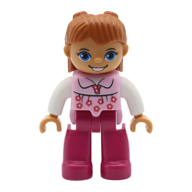 Big Size Action Figures City Princess Policemen Family Building Block Doll Character Accessory Toys Assembly Children Kids Gift Sister B