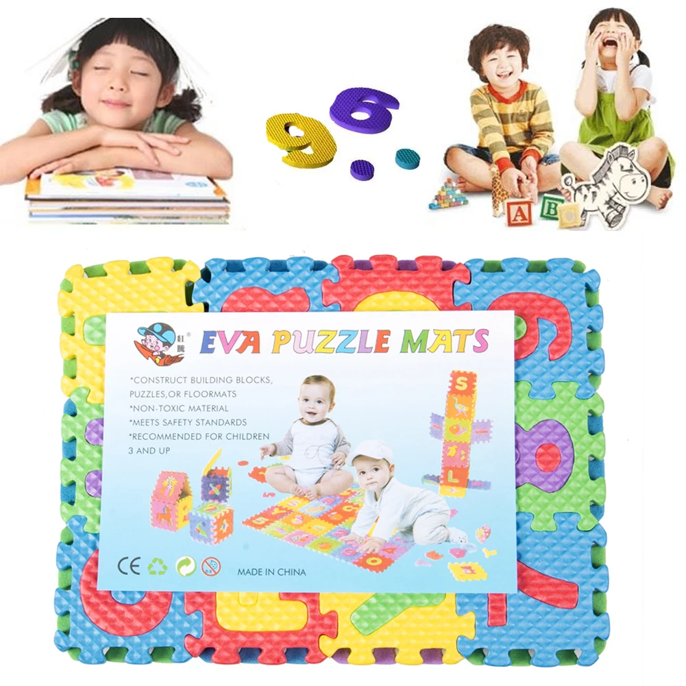 

36pcs Puzzles Soft Eva Foam Baby Play Floor Mat Alphabet Numbers Kid DIY Puzzle Jigsaw