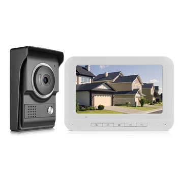

7inch Video Door Phone Doorbell Intercom Kit TFT-LCD Screen Support Night Vision Video peephole Door Camera Intercom Viewer
