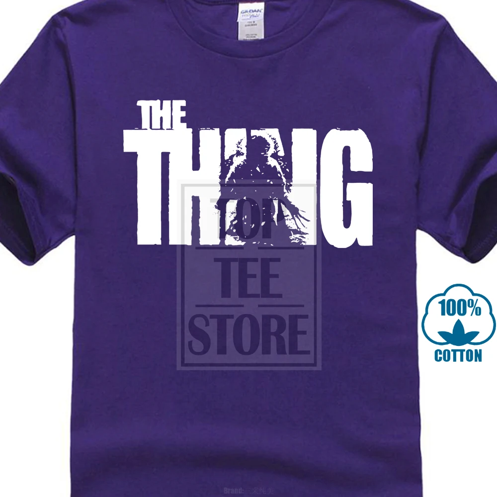 The Thing John Carpenter/футболка с капюшоном в стиле ретро из фильма ужасов 022356 - Цвет: Фиолетовый