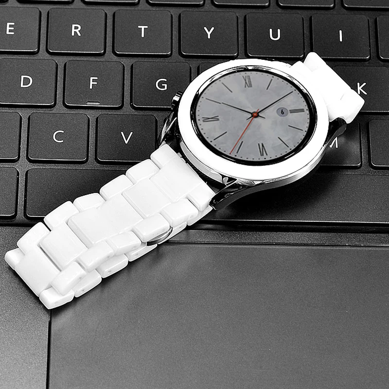 22 мм керамический ремешок для samsung Galaxy Watch 46 gear S3 Frontier huawei watch gt 2 amazfit GTR 47